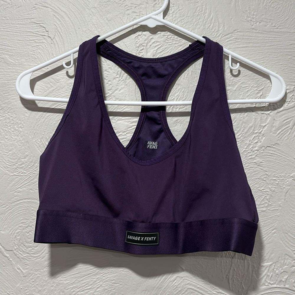 Savage X Fenty m purple sports bra size large 12/14